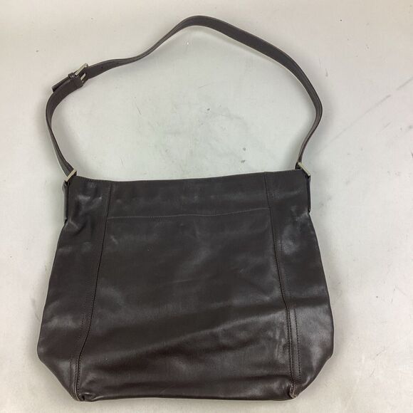 Calvin Klein Dark Brown Leather Handbag Shoulder Bag - Picture 1 of 10